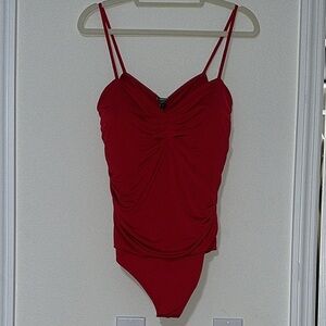 Express Body Contour Collection Red Women's Bodysuit
